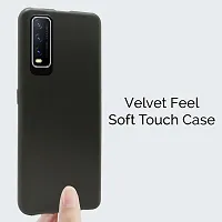 Coverblack Flexible Rubber Back Cover For Vivo Y20GBlack-thumb3