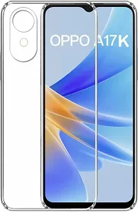 Modern Flexible Rubber Back Cover For Oppo A17K-thumb1