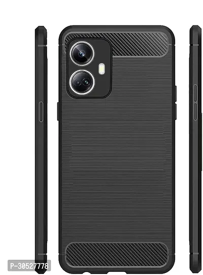 Coverblack Dual Protection Rubber Back Cover For Realme 10 Pro+ 5GBlack-thumb2