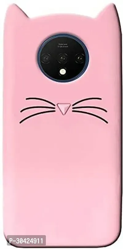 Modern Dual Protection Rubber Back Cover For Oneplus 7TBaby Pink-thumb2