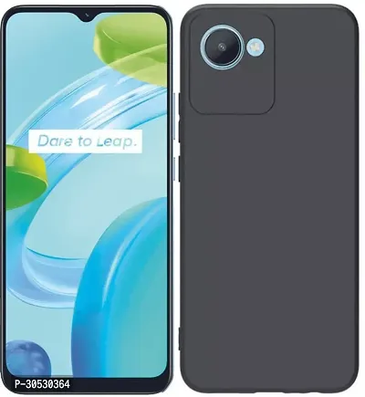 Coverblack Shock Proof Rubber Back Cover For Realme C30Black