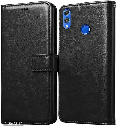 Coverblack Magnetic Case Artificial Leather,Silicon Flip Cover For Honor 8XJsnl42Vintage Starry Black-thumb0