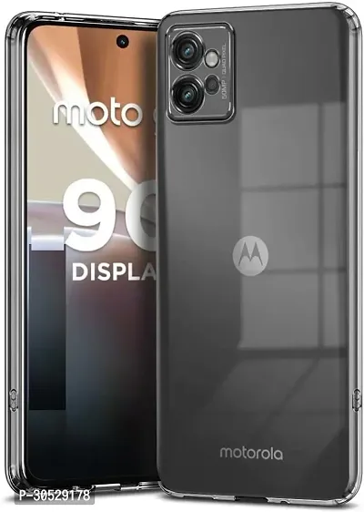 Coverblack Matte Finish Rubber Back Cover For Motorola G32Transparent-thumb0