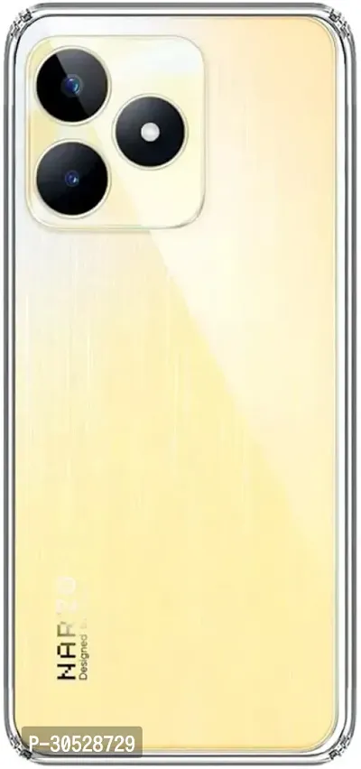 Coverblack Flexible Rubber Back Cover For Realme C53Transparent-thumb2