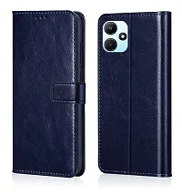 Coverblack Magnetic Case Artificial Leather,Rubber Flip Cover For Infinix Hot 30INavy Blue-thumb1