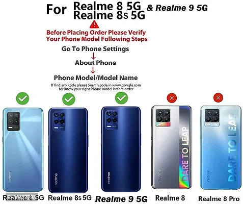 Coverblack Flexible Rubber Back Cover For Realme 8S 5GTransparent Totu-thumb4