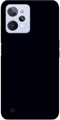 Modern Flexible Rubber Back Cover For Realme C31Black-thumb1