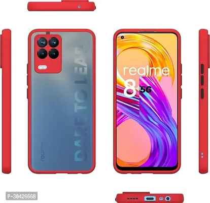 Coverblack Dual Protection Polycarbonate Back Cover For Realme Rmx3241 , Realme_8 5GRed-thumb2