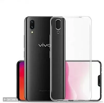 Coverblack Dual Protection Rubber Back Cover For Vivo 1804 ( Vivo V11 Pro )Transparent-thumb0