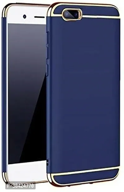 Modern Grip Case Plastic Back Cover For Oppo A1KNavy Blue-thumb2