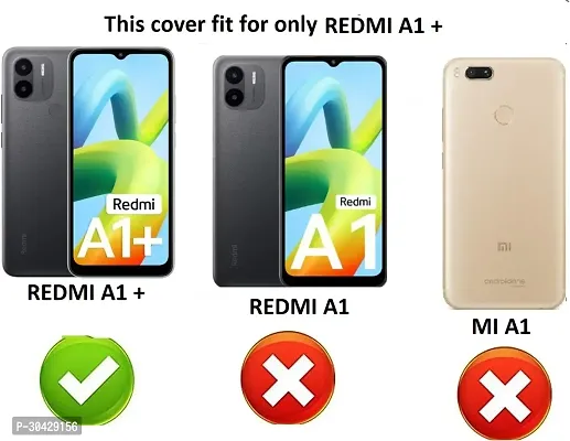 Modern Flexible Rubber Back Cover For Redmi A1+-thumb4