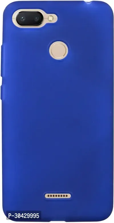 Modern Flexible Rubber Back Cover For Mi Redmi 6ARoyal Blue-thumb0