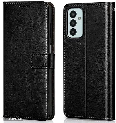 Coverblack Magnetic Case Artificial Leather,Rubber Flip Cover For Samsung Galaxy A15 5GGravity Black-thumb0