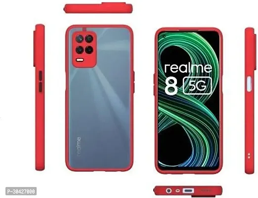 Coverblack Dual Protection Polycarbonate Back Cover For Realme 9 5GAttractive Red-thumb5