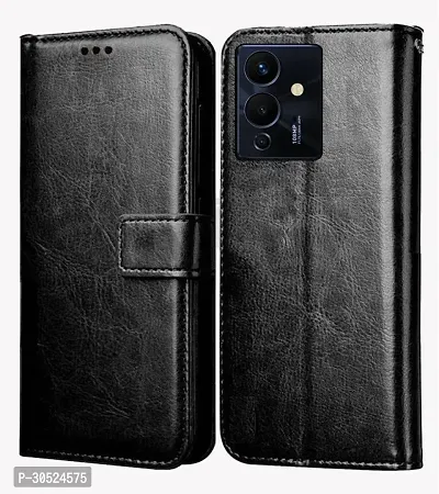 Coverblack Magnetic Case Artificial Leather,Silicon Flip Cover For Infinix Note 12 5G X671Vintage Starry Black-thumb2