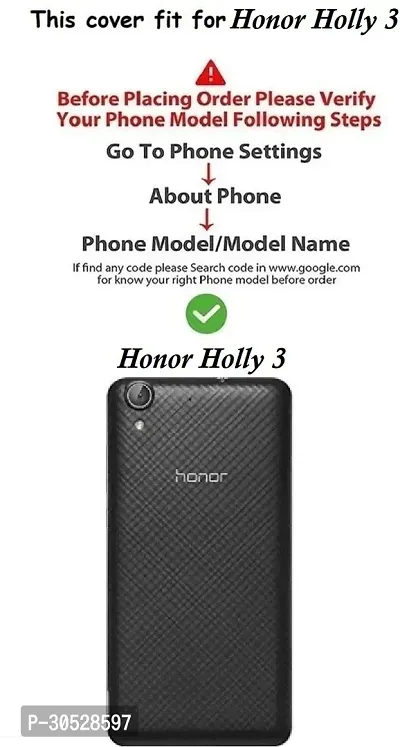 Coverblack Flexible Rubber Back Cover For Honor Holly 3Transparent-thumb3