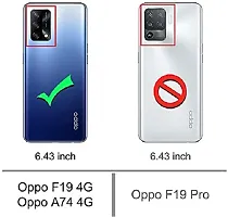 Coverblack Dual Protection Rubber Back Cover For Oppo Cph2219 , Cph2263 , A74 5G , F19Transparent Totu-thumb3