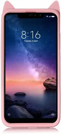 Modern Flexible Silicon Back Cover For Redmi 6ALight Pink-thumb3