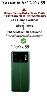 Classy Flexible Rubber Back Cover For Poco C55-thumb3