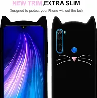 Modern Flexible Silicon Back Cover For Redmi Note 8Black-thumb3