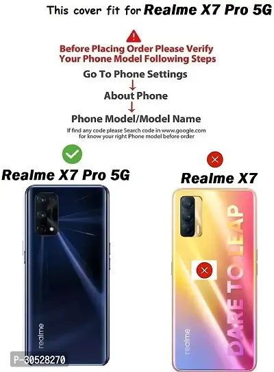 Coverblack Dual Protection Fiber Back Cover For Realme Rmx2121 , X7 Pro 5GRich Black-thumb3