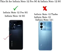 Coverblack Grip Case Rubber Back Cover For Infinix Note 12 Pro 5GTransparent-thumb3