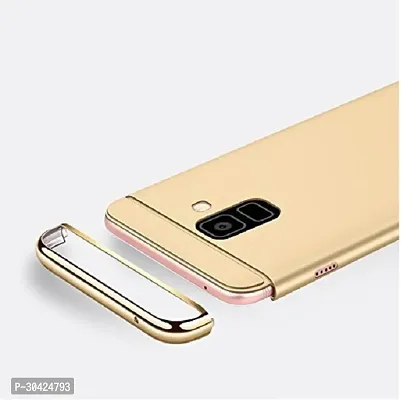 Modern Dual Protection Plastic Back Cover For Samsung Galaxy J8New 2018 EdiGolden-thumb4