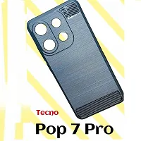 Coverblack Flexible Rubber Back Cover For Tecno Pop 7 ProBlack-thumb4