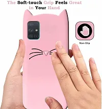 Modern Dual Protection Rubber Back Cover For Samsung Galaxy A71Baby Pink-thumb3