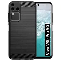 Coverblack Silicone Matte Rubber Hybrid Case Back Cover For Vivo V2319 , V30 Pro 5GBlack-thumb1