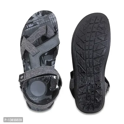 Grey Synthetic Sandals For Men-thumb3