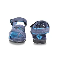 FABBMATE Denim Look Casual PU Sandals for Men Color Blue-thumb4
