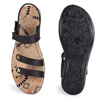 Fabbmate Trendy Collections of Sandal for Women's Black UK 4-thumb2