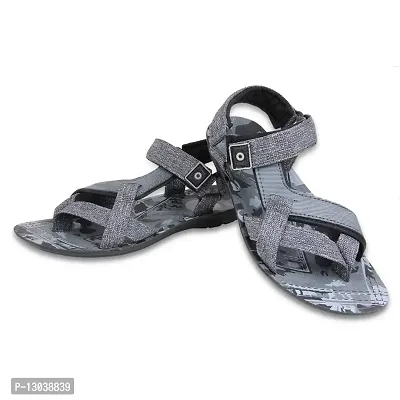 Grey Synthetic Sandals For Men-thumb5