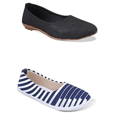 Fabbmate Trendy and Fashionable Collection Casual Shoes for Women's Combo of 2 UK 8Multicolor 218