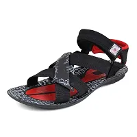 Fabbmate Men's Combo Pack of 2 Sandals (212-BLKRD-216-GRY)-thumb3