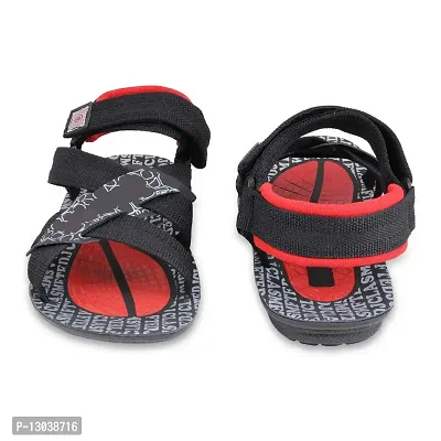 Fabbmate Men's Navy and Black Red casual Sandal-thumb5