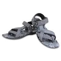 Fabbmate Men's Combo Pack of 2 Sandals (212-BLKRD-216-GRY)-thumb2