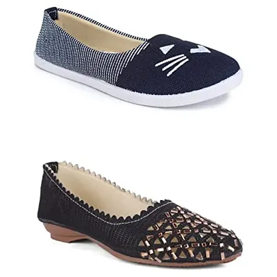 Fabbmate Trendy and Fashionable Collection Casual Shoes for Women's Combo of 2 Multicolor 69