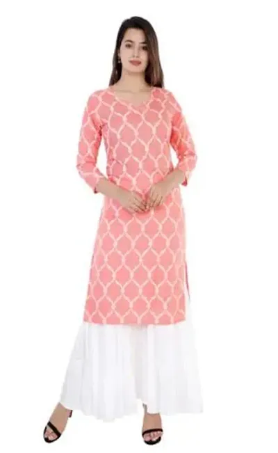 Stylish Rayon Printed Straight Kurtis