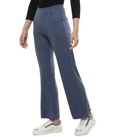 Classic Blend Solid Trousers for Women