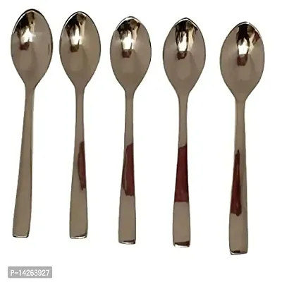 Stylish Fancy Bronze-Kansa Serving Spoons Set Of 5 Pcs-thumb0