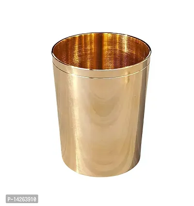 Stylish Fancy Bronze Kansa Glass Handmade, 1 Piece, 200 Ml, Gold-thumb0