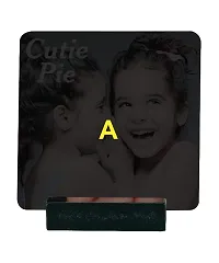 Red Moments Personalised Wooden Black Puzzles with Photo Frame (3x3) for Birthday, Anniversary-thumb1