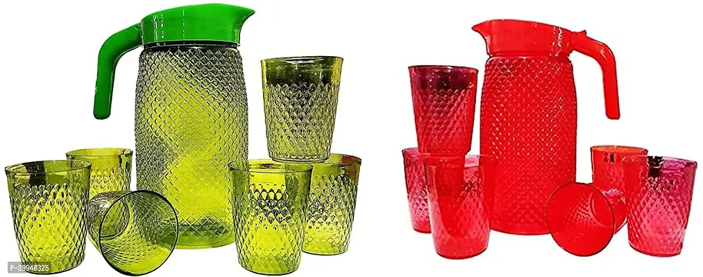 Multi 2 Jug With 12 Pieces Glasses Set For Serving