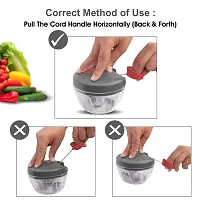 All In One 3 Blade Maual Chopper Mini Handy and Compact Chopper for Effortlessly Chopping Vegetables and Fruits for Your Kitchen-thumb1