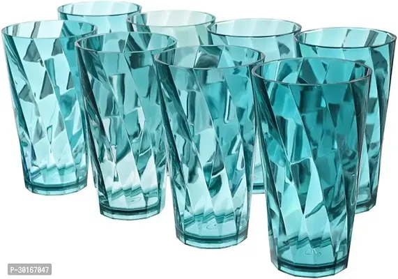 Elite Transparent Unbreakable Plastic Glass Set Of 8