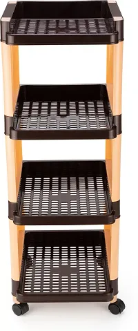 Stylish Beige Plastic 4 Layers Racks And Holders For Kitchen-thumb1