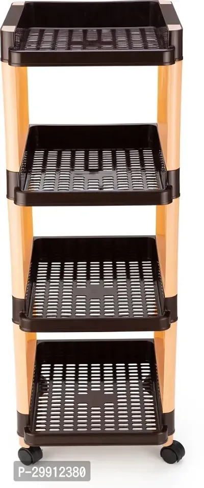 Stylish Beige Plastic 4 Layers Racks And Holders For Kitchen-thumb2