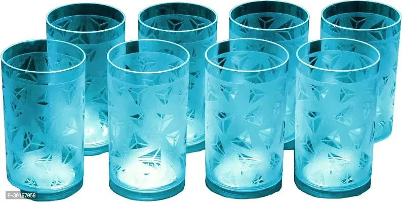 Elite Transparent Unbreakable Plastic Glass Set Of 8